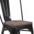 Flash Furniture CH-31230-BK-WD-GG Black Metal Stackable Chair with Wood Seat addl-6