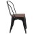 Flash Furniture CH-31230-BK-WD-GG Black Metal Stackable Chair with Wood Seat addl-7
