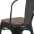 Flash Furniture CH-31230-BK-WD-GG Black Metal Stackable Chair with Wood Seat addl-9