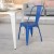 Flash Furniture CH-31230-BL-GG Blue Metal Indoor/Outdoor Stackable Chair addl-1