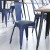 Flash Furniture CH-31230-BL-PL1C-GG Blue Metal Indoor/Outdoor Stackable Chair with Teal-Blue Poly Resin Wood Seat addl-6