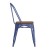 Flash Furniture CH-31230-BL-PL1T-GG Blue Metal Indoor/Outdoor Stackable Chair with Teak Poly Resin Wood Seat addl-9