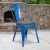 Flash Furniture CH-31230-BL-WD-GG Blue Metal Stackable Chair with Wood Seat addl-1