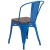 Flash Furniture CH-31230-BL-WD-GG Blue Metal Stackable Chair with Wood Seat addl-3