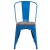 Flash Furniture CH-31230-BL-WD-GG Blue Metal Stackable Chair with Wood Seat addl-5