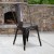 Flash Furniture CH-31230-BQ-GG Black-Antique Gold Metal Indoor/Outdoor Stackable Chair addl-1