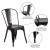 Flash Furniture CH-31230-BQ-GG Black-Antique Gold Metal Indoor/Outdoor Stackable Chair addl-4