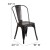 Flash Furniture CH-31230-BQ-GG Black-Antique Gold Metal Indoor/Outdoor Stackable Chair addl-5