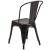 Flash Furniture CH-31230-BQ-GG Black-Antique Gold Metal Indoor/Outdoor Stackable Chair addl-6