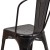 Flash Furniture CH-31230-BQ-GG Black-Antique Gold Metal Indoor/Outdoor Stackable Chair addl-7
