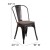 Flash Furniture CH-31230-BQ-WD-GG Black-Antique Gold Metal Stackable Chair with Wood Seat addl-4