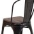 Flash Furniture CH-31230-BQ-WD-GG Black-Antique Gold Metal Stackable Chair with Wood Seat addl-6