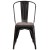 Flash Furniture CH-31230-BQ-WD-GG Black-Antique Gold Metal Stackable Chair with Wood Seat addl-8