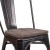 Flash Furniture CH-31230-BQ-WD-GG Black-Antique Gold Metal Stackable Chair with Wood Seat addl-9