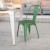 Flash Furniture CH-31230-GN-GG Green Metal Indoor/Outdoor Stackable Chair addl-1