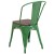 Flash Furniture CH-31230-GN-WD-GG Green Metal Stackable Chair with Wood Seat addl-3