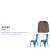 Flash Furniture CH-31230M1D-GG Rustic Walnut Wood Seat for Colorful Metal Chair addl-2
