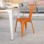 Flash Furniture CH-31230-OR-GG Orange Metal Indoor/Outdoor Stackable Chair addl-1