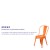 Flash Furniture CH-31230-OR-GG Orange Metal Indoor/Outdoor Stackable Chair addl-4