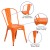 Flash Furniture CH-31230-OR-GG Orange Metal Indoor/Outdoor Stackable Chair addl-5