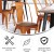 Flash Furniture CH-31230-OR-PL1T-GG Orange Metal Indoor/Outdoor Stackable Chair with Teak Poly Resin Wood Seat addl-4