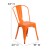 Flash Furniture CH-31230-OR-PL1T-GG Orange Metal Indoor/Outdoor Stackable Chair with Teak Poly Resin Wood Seat addl-5
