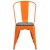 Flash Furniture CH-31230-OR-WD-GG Orange Metal Stackable Chair with Wood Seat addl-10