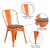 Flash Furniture CH-31230-OR-WD-GG Orange Metal Stackable Chair with Wood Seat addl-5