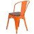 Flash Furniture CH-31230-OR-WD-GG Orange Metal Stackable Chair with Wood Seat addl-7