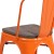 Flash Furniture CH-31230-OR-WD-GG Orange Metal Stackable Chair with Wood Seat addl-8