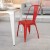 Flash Furniture CH-31230-RED-GG Red Metal Indoor/Outdoor Stackable Chair addl-1