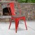 Flash Furniture CH-31230-RED-WD-GG Red Metal Stackable Chair with Wood Seat addl-1