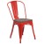 Flash Furniture CH-31230-RED-WD-GG Red Metal Stackable Chair with Wood Seat addl-2