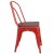 Flash Furniture CH-31230-RED-WD-GG Red Metal Stackable Chair with Wood Seat addl-7