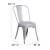 Flash Furniture CH-31230-SIL-GG Silver Metal Indoor/Outdoor Stackable Chair addl-6