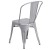 Flash Furniture CH-31230-SIL-GG Silver Metal Indoor/Outdoor Stackable Chair addl-7