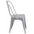 Flash Furniture CH-31230-SIL-GG Silver Metal Indoor/Outdoor Stackable Chair addl-9
