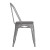 Flash Furniture CH-31230-SIL-PL1G-GG Silver Metal Indoor/Outdoor Stackable Chair with Gray Poly Resin Wood Seat addl-10