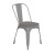 Flash Furniture CH-31230-SIL-PL1G-GG Silver Metal Indoor/Outdoor Stackable Chair with Gray Poly Resin Wood Seat addl-2