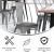 Flash Furniture CH-31230-SIL-PL1G-GG Silver Metal Indoor/Outdoor Stackable Chair with Gray Poly Resin Wood Seat addl-4