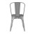 Flash Furniture CH-31230-SIL-PL1G-GG Silver Metal Indoor/Outdoor Stackable Chair with Gray Poly Resin Wood Seat addl-9