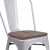 Flash Furniture CH-31230-SIL-WD-GG Silver Metal Stackable Chair with Wood Seat addl-7