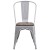 Flash Furniture CH-31230-SIL-WD-GG Silver Metal Stackable Chair with Wood Seat addl-9