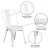 Flash Furniture CH-31230-WH-GG White Metal Indoor/Outdoor Stackable Chair addl-5