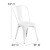Flash Furniture CH-31230-WH-GG White Metal Indoor/Outdoor Stackable Chair addl-6