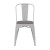 Flash Furniture CH-31230-WH-PL1G-GG White Metal Indoor/Outdoor Stackable Chair with Gray Poly Resin Wood Seat addl-11