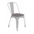 Flash Furniture CH-31230-WH-PL1G-GG White Metal Indoor/Outdoor Stackable Chair with Gray Poly Resin Wood Seat addl-2