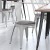 Flash Furniture CH-31230-WH-PL1G-GG White Metal Indoor/Outdoor Stackable Chair with Gray Poly Resin Wood Seat addl-7