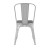 Flash Furniture CH-31230-WH-PL1G-GG White Metal Indoor/Outdoor Stackable Chair with Gray Poly Resin Wood Seat addl-9