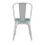 Flash Furniture CH-31230-WH-PL1M-GG White Metal Indoor/Outdoor Stackable Chair with Mint Green Poly Resin Wood Seat addl-9